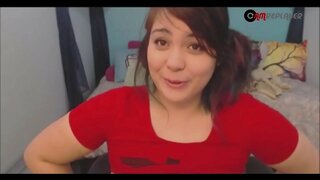 BBW Teen Camgirl Moans kwaye Masturbates
